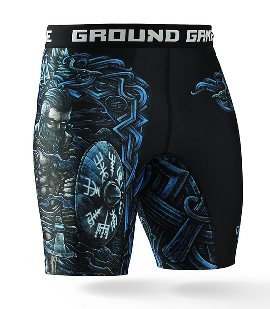 Pantaloni scurți de compresie Vale Tudo Viking Ground Game negru