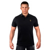 Tricou polo pentru bărbați Monogram Gold Ground Game negru