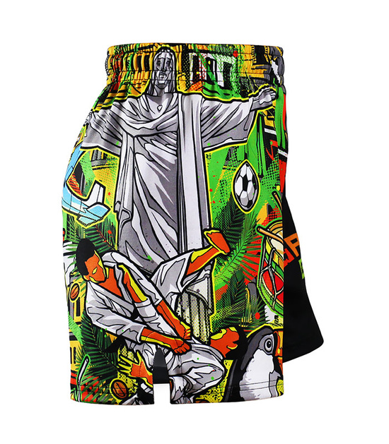 Pantaloni scurți sport pentru copii Brasil Kids Ground Game negru