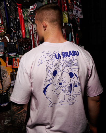 Tricou pentru bărbați La Brabu Oversize Ground Game (Roz)