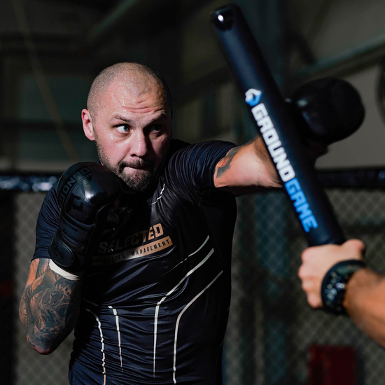 Mănuși de sparring MMA Black Stripe Ground Game negru