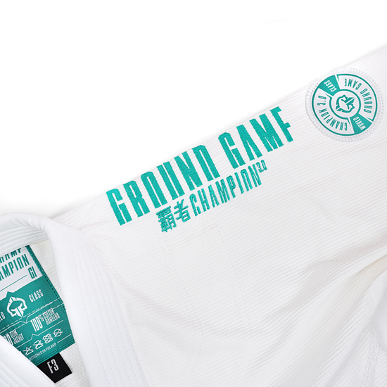 Kimono / GI BJJ Champion 3.0 Mint pentru femei Ground Game (Alb)  + centura GRATUITĂ