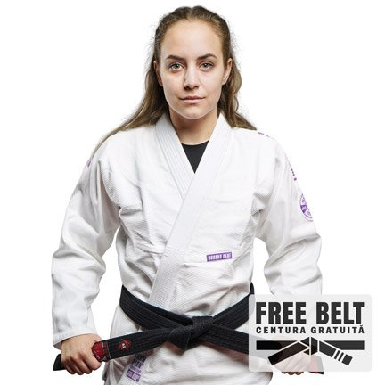 Kimono / GI BJJ Champion 3.0 Lavender pentru femei Ground Game (Alb) + centura GRATUITĂ