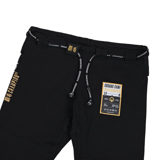 Kimono / GI BJJ Champion 3.0 negru + centura GRATUITĂ