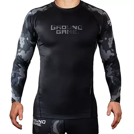 Rashguard pentru bărbați cu mâneci lungi Moro 4.0 Ground Game gri