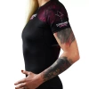 Rashguard pentru femei cu mâneci scurte Tsuru Warior Ground Game negru