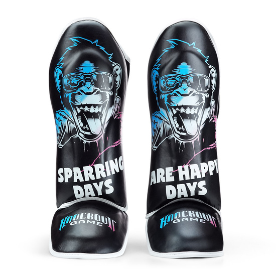 Protecție tibie pentru copii Cheeky Monkey Ground Game negru