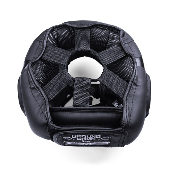 Cască de box cu protecție pentru nas Stripe Black Ground Game negru