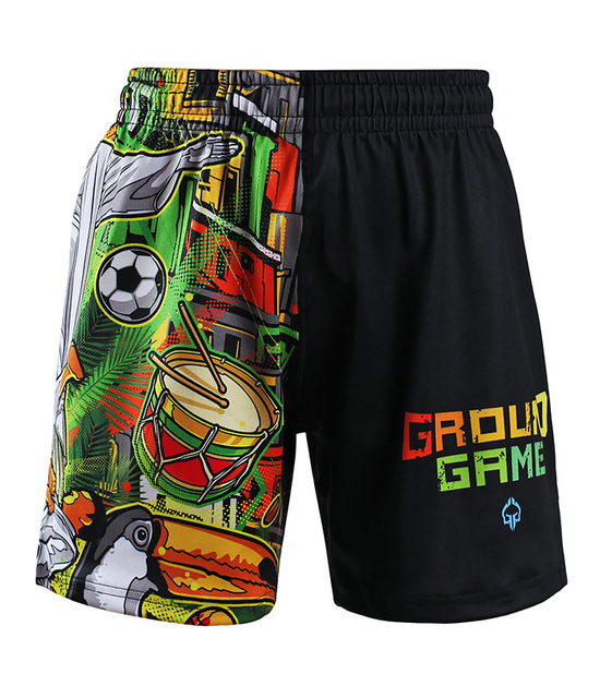 Pantaloni scurți sport pentru copii Brasil Kids Ground Game negru