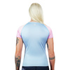 Rashguard pentru femei cu mâneci scurte Athletic Light Blue Ground Game