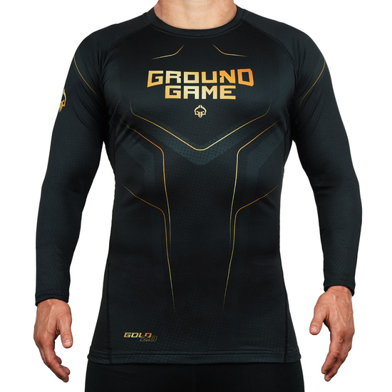 Rashguard pentru bărbați cu mâneci lungi Gold 2.0 Ground Game negru