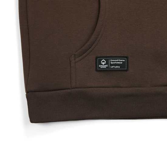 Hanorac la modă cu glugă Bubble Ground Game maro