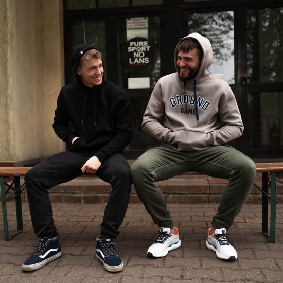 Hanorac la modă cu glugă Uni Ground Game gri