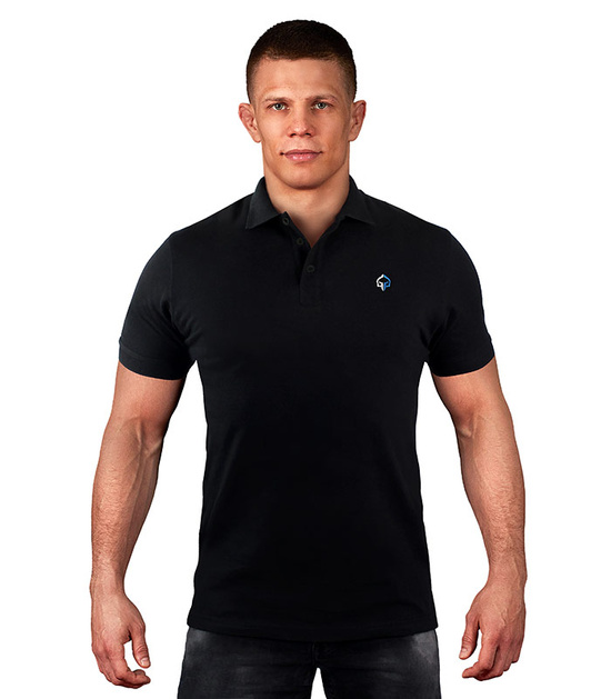 Tricou polo pentru bărbați Minimal Ground Game negru