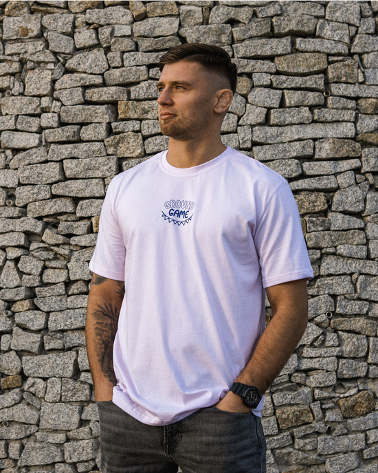 Tricou pentru bărbați La Brabu Oversize Ground Game (Roz)