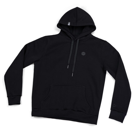 Hanorac la modă cu glugă Label Ground Game Negru