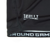 Rashguard pentru bărbați cu mâneci scurte Skullz Ground Game negru