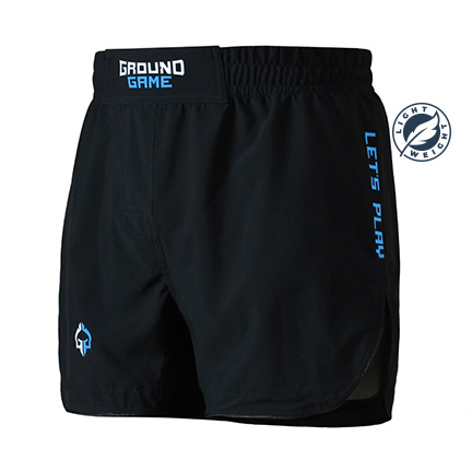 Pantaloni scurți MMA ușori Athletic Classic pentru bărbați Ground Game negru