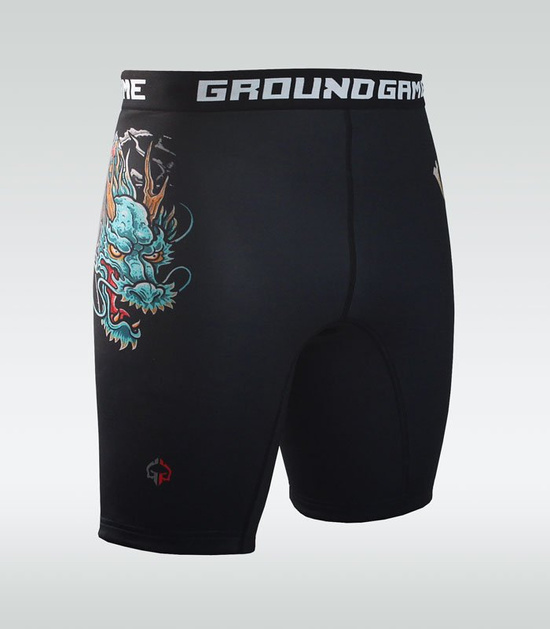 Pantaloni scurți de compresie Vale Tudo Bushido 3.0 Ground Game negru