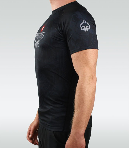 Rashguard pentru bărbați cu mâneci scurte Samurai 2.0 Ground Game negru