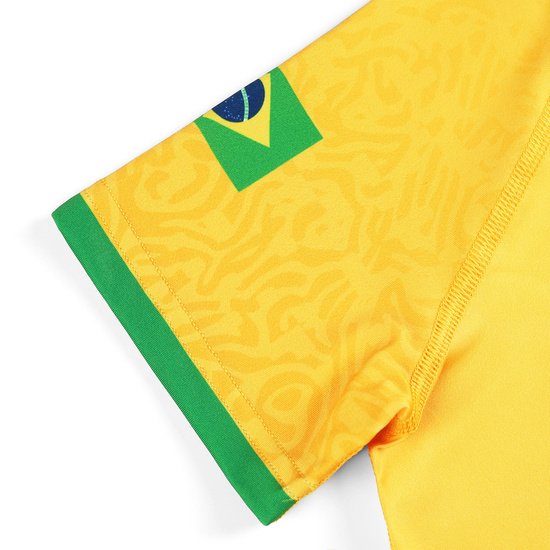 Rashguard pentru copii cu mâneci scurte Brazil Football Ground Game