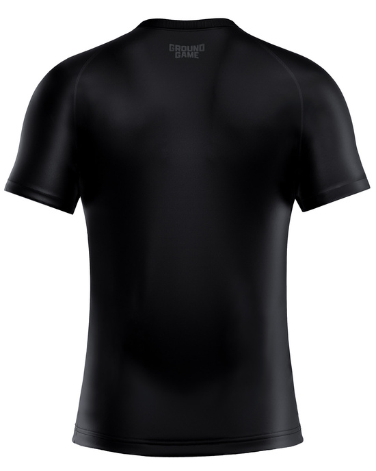 Rashguard pentru bărbați cu mâneci scurte Essential Shadow Ground Game negru