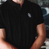 Tricou polo pentru bărbați Monogram Ground Game negru