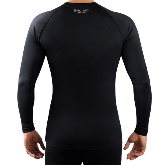 Rashguard pentru bărbați cu mâneci lungi Essential Platinum Ground Game negru