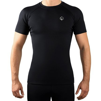 Rashguard pentru bărbați cu mâneci scurte Essential Platinum Ground Game negru