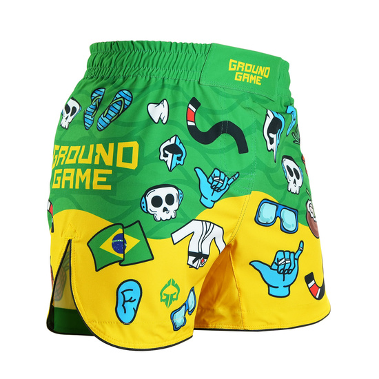 Pantaloni scurți MMA ușori Copacabana pentru bărbați verde / galben