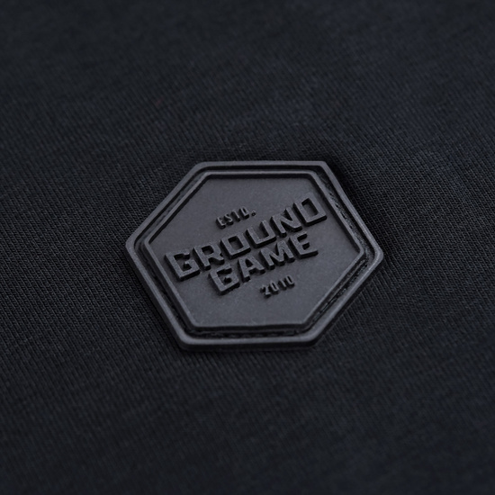 Hanorac la modă cu glugă Label Ground Game Negru