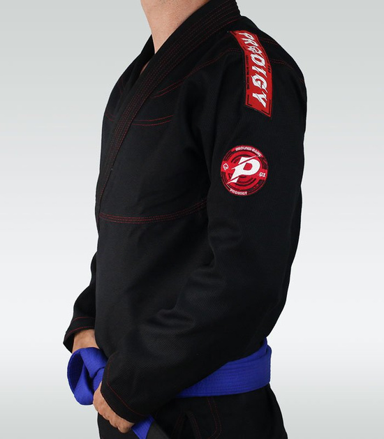 Kimono BJJ pentru adolescenți Prodigy Ground Game negru