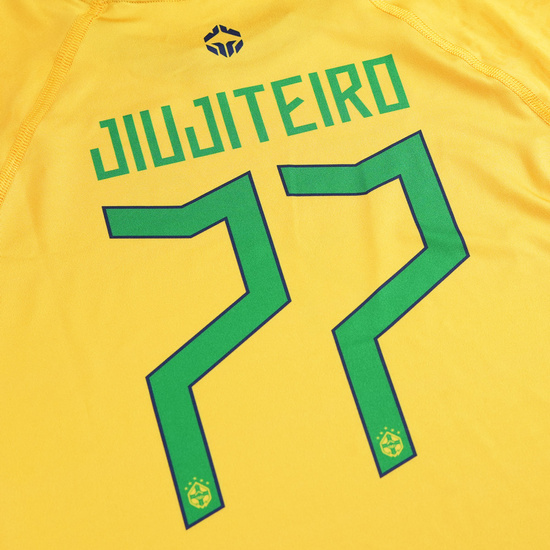 Rashguard pentru copii cu mâneci scurte Brazil Football Ground Game