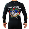 Rashguard pentru bărbați cu mâneci lungi Oldschool Ground Game negru