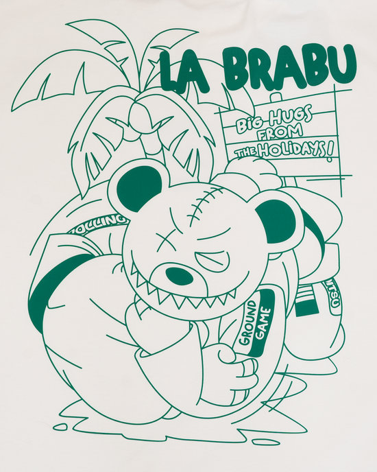 Tricou pentru bărbați La Brabu Oversize Ground Game (Bej)