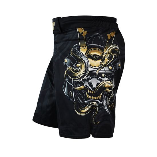 Pantaloni scurți MMA Oni Samurai pentru bărbați Ground Game negru