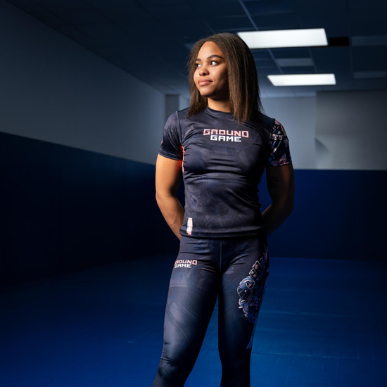 Rashguard pentru femei cu mâneci scurte Asami Ground Game