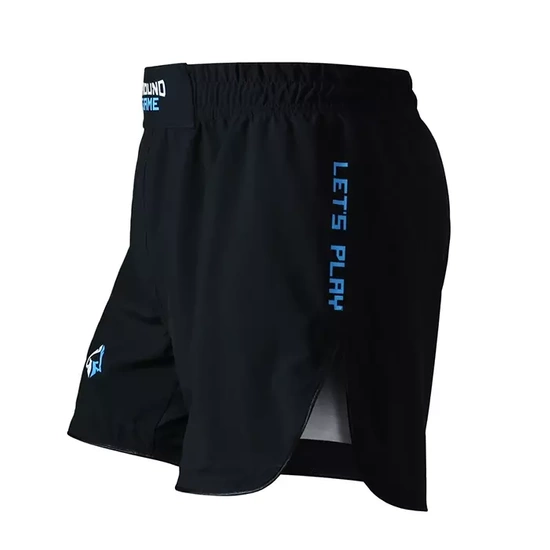 Pantaloni scurți MMA ușori Athletic Classic pentru bărbați Ground Game negru