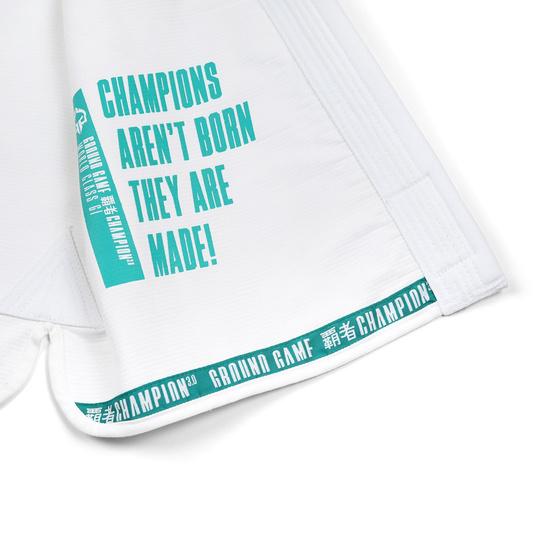 Kimono / GI BJJ Champion 3.0 Mint pentru femei Ground Game (Alb)  + centura GRATUITĂ