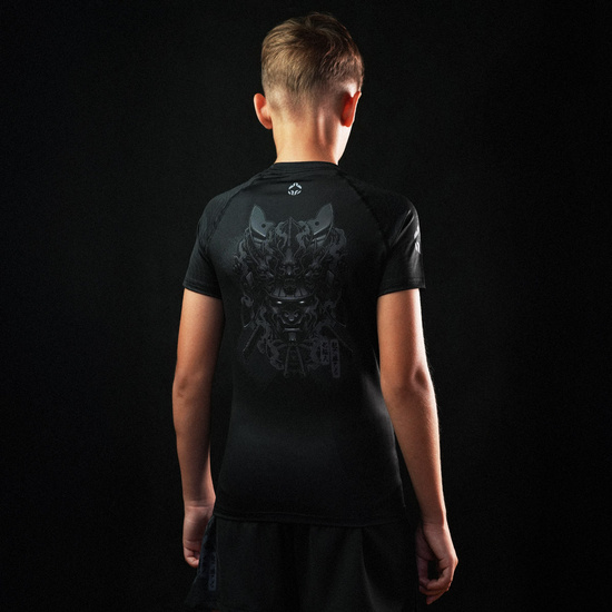 Rashguard pentru copii cu mâneci scurte Samurai Shadow Ground Game