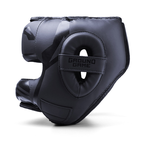 Cască de box cu protecție pentru nas Stripe Black Ground Game negru