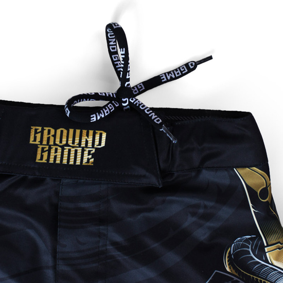Pantaloni scurți MMA Oni Samurai pentru bărbați Ground Game negru