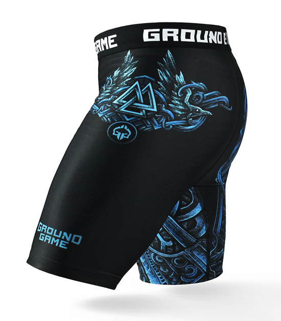 Pantaloni scurți de compresie Vale Tudo Viking Ground Game negru