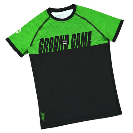 Rashguard pentru copii IBJJF Kids mânecă scurtă (Verde)
