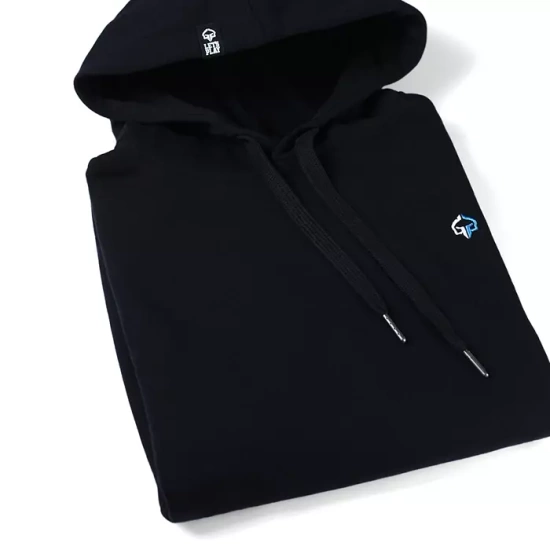 Hanorac la modă cu glugă Minimal Ground Game negru