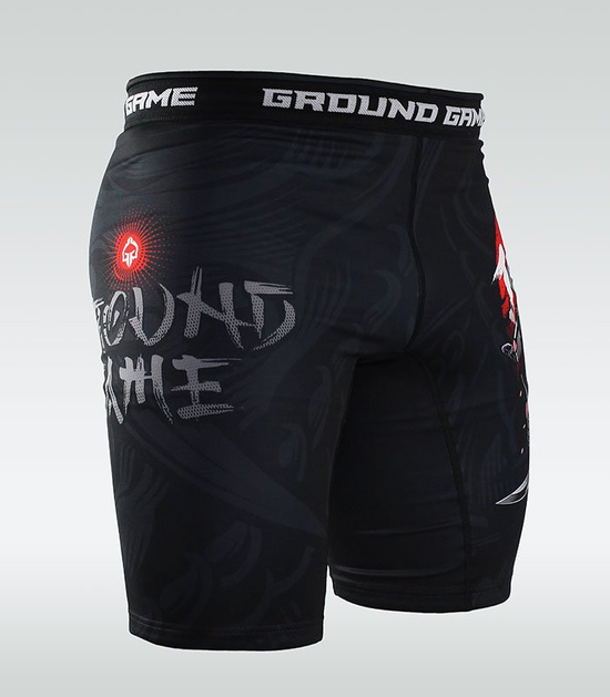 Pantaloni scurți de compresie Vale Tudo Oni Samurai 2.0 Ground Game negru