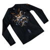 Rashguard pentru copii cu mâneci lungi Oni Samurai Ground Game negru