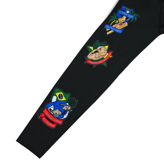 Rashguard Injury Collector pentru bărbați cu mâneci longi Ground Game negru