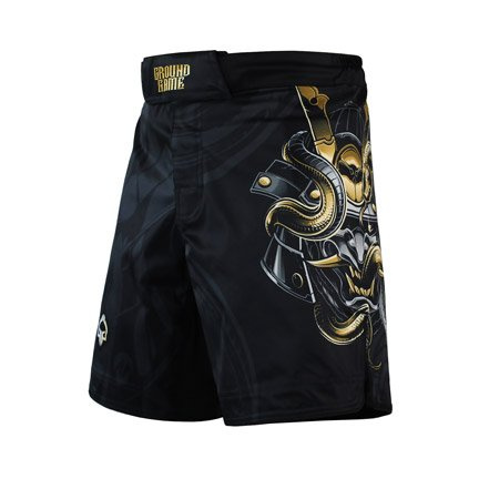 Pantaloni scurți MMA Oni Samurai pentru bărbați Ground Game negru