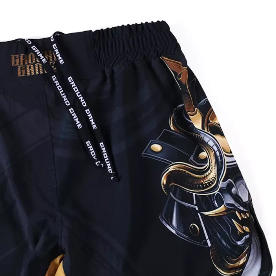 Pantaloni scurți MMA ușori Oni Samurai pentru bărbați Ground Game negru